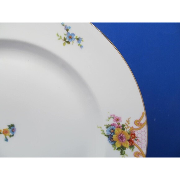 Epaig Czechoslovakia Pattern #6376 Floral Set Of Three 10 1/4" Dinner Plates - Picture 14 of 16